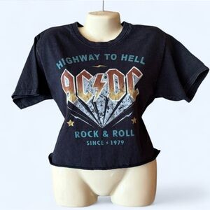 AC/DC Highway to Hell Black Cropped T-Shirt